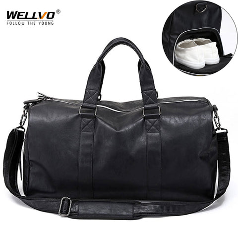 Deluxe Leather Duffle Bag