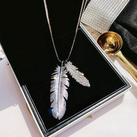 Montana Gallery Rhinestone Feather Pendant